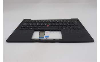 Lenovo 5M11Q54977 C-Cover with keyboard, Portuguese, Black, Backlight, UK