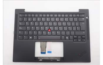 Lenovo 5M11Q55002 C-Cover with keyboard, Spanish, Black, Backlight, UK