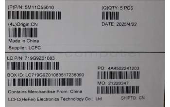 Lenovo 5M11Q55010 C-Cover with keyboard, Swedish/Finnish, Black, Backlight, UK