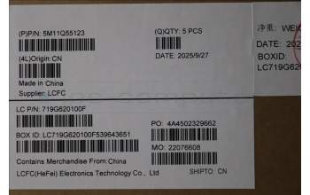 Lenovo 5M11Q55123 C-Cover with keyboard, French, FingerPrint Reader, US