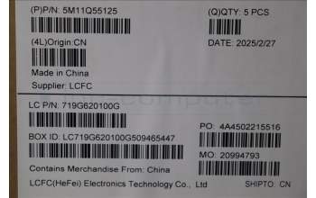 Lenovo 5M11Q55125 C-Cover with keyboard, French, FingerPrint Reader, US