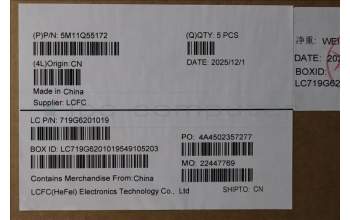 Lenovo 5M11Q55172 C-Cover with keyboard, Switzerland, FingerPrint Reader, UK