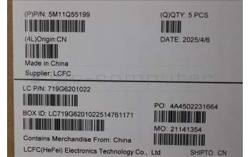 Lenovo 5M11Q55199 C-Cover with keyboard, Norwegian, FingerPrint Reader, UK