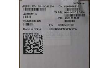 Lenovo 5M11Q55216 C-Cover with keyboard, Belgian, Luna Grey, Non-Backlight, No World Face Camera, UK