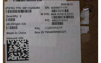 Lenovo 5M11Q55280 C-Cover with keyboard, French, Luna Grey, Non-Backlight, World Face Camera, US