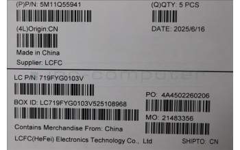 Lenovo 5M11Q55941 C-Cover with keyboard, Greek, Deep Black, FingerPrint Reader, WLAN, US