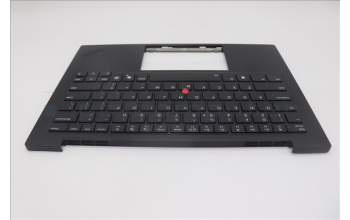 Lenovo 5M11Q55974 C-Cover with keyboard, US English Euro, Deep Black, FingerPrint Reader, WLAN, US