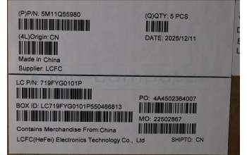 Lenovo 5M11Q55980 C-Cover with keyboard, Hungarian, Deep Black, FingerPrint Reader, WLAN, UK