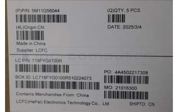 Lenovo 5M11Q56044 C-Cover with keyboard, Czech Slovakian, Deep Black, FingerPrint Reader, WWAN, UK