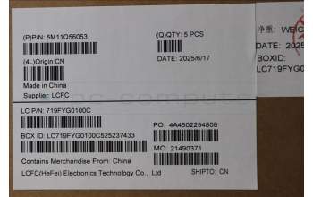 Lenovo 5M11Q56053 C-Cover with keyboard, Israel(Hebrew), Deep Black, FingerPrint Reader, WWAN, US