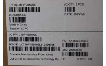 Lenovo 5M11Q56066 C-Cover with keyboard, Spanish, Deep Black, FingerPrint Reader, WWAN, UK