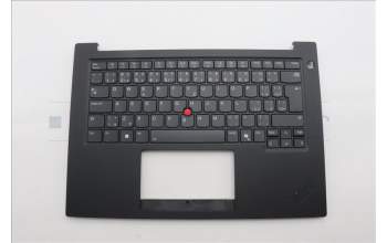 Lenovo 5M11Q60589 C-Cover with keyboard, Czech Slovakian, Black, Backlight, UK
