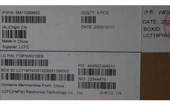 Lenovo 5M11Q60652 C-Cover with keyboard, Norwegian, Black, Backlight, UK