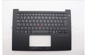 Lenovo 5M11Q60653 C-Cover with keyboard, Norwegian, Black, Backlight, UK