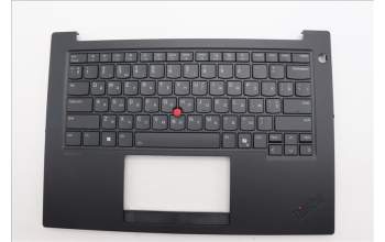Lenovo 5M11Q60705 C-Cover with keyboard, Ukraine, Black, Backlight, US