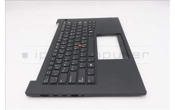 Lenovo 5M11Q60715 C-Cover with keyboard, Arabic, Black, Backlight, Smart Card Reader, US