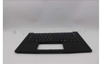 Lenovo 5M11Q60721 C-Cover with keyboard, Belgian, Black, Backlight, UK