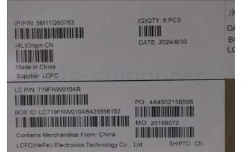 Lenovo 5M11Q60763 C-Cover with keyboard, English, Black, Backlight, US