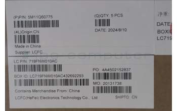 Lenovo 5M11Q60775 C-Cover with keyboard, Estonian, Black, Backlight, UK