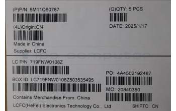 Lenovo 5M11Q60787 MECH_ASM BL KB BK SC FRA CHY