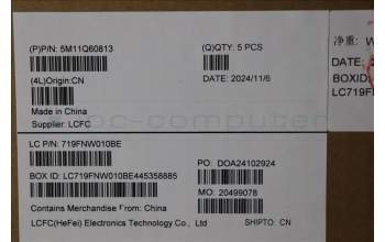 Lenovo 5M11Q60813 C-Cover with keyboard, Hebrew, Black, Backlight, US