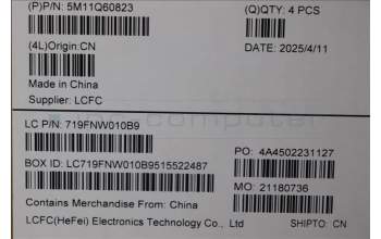 Lenovo 5M11Q60823 C-Cover with keyboard, Italian, Black, Backlight, UK