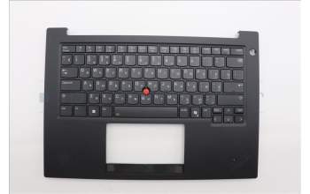 Lenovo 5M11Q60851 C-Cover with keyboard, Russian, Black, Backlight, US