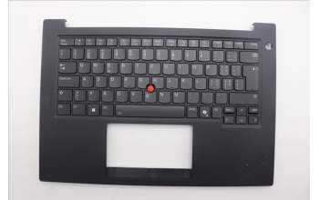 Lenovo 5M11Q60867 C-Cover with keyboard, Switzerland, Black, Backlight, UK