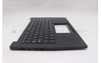 Lenovo 5M11Q60867 C-Cover with keyboard, Switzerland, Black, Backlight, UK