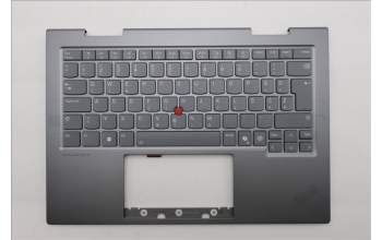 Lenovo 5M11R38896 C-Cover with keyboard, Slovenian, Luna Grey, FingerPrint Reader, WLAN, UK