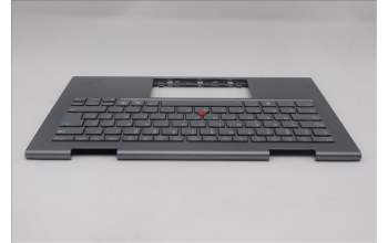 Lenovo 5M11R38920 C-Cover with keyboard, Belgian, Luna Grey, FingerPrint Reader, WLAN, UK