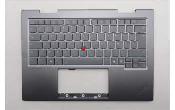 Lenovo 5M11R38938 C-Cover with keyboard, French, Luna Grey, FingerPrint Reader, WLAN, US