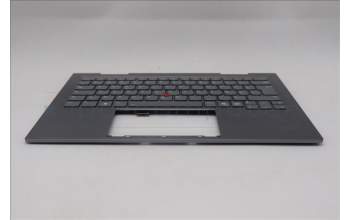 Lenovo 5M11R38938 C-Cover with keyboard, French, Luna Grey, FingerPrint Reader, WLAN, US