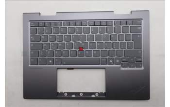 Lenovo 5M11R38952 C-Cover with keyboard, Italian, Luna Grey, FingerPrint Reader, WLAN, UK