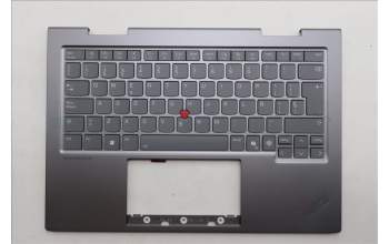 Lenovo 5M11R38972 C-Cover with keyboard, Spanish, Luna Grey, FingerPrint Reader, WLAN, UK