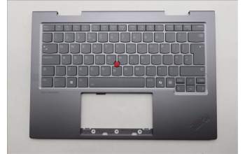 Lenovo 5M11R38986 C-Cover with keyboard, UK English, Luna Grey, FingerPrint Reader, WLAN, UK
