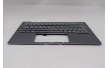 Lenovo 5M11R38986 C-Cover with keyboard, UK English, Luna Grey, FingerPrint Reader, WLAN, UK