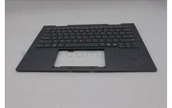 Lenovo 5M11R39420 C-Cover with keyboard, US English Euro, Luna Grey, FingerPrint Reader, WWAN, US