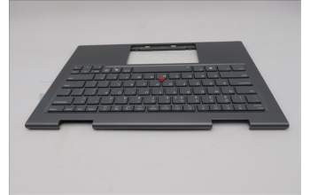 Lenovo 5M11R39420 C-Cover with keyboard, US English Euro, Luna Grey, FingerPrint Reader, WWAN, US