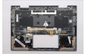 Lenovo 5M11R39422 C-Cover with keyboard, French, Luna Grey, FingerPrint Reader, WWAN, US