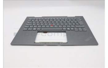 Lenovo 5M11R39422 C-Cover with keyboard, French, Luna Grey, FingerPrint Reader, WWAN, US