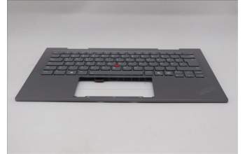 Lenovo 5M11R39504 C-Cover with keyboard, German, Luna Grey, FingerPrint Reader, WWAN, UK