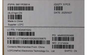 Lenovo 5M11R39514 C-Cover with keyboard, Italian, Luna Grey, FingerPrint Reader, WWAN, UK