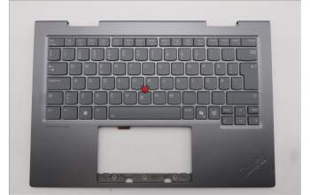 Lenovo 5M11R39537 C-Cover with keyboard, Swedish/Finnish, Luna Grey, FingerPrint Reader, WWAN, UK