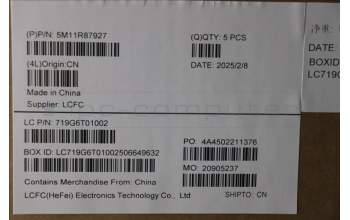 Lenovo 5M11R87927 C-Cover with keyboard, Arabic, Black/Grey, FingerPrint Reader, WLAN, US