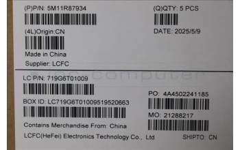 Lenovo 5M11R87934 C-Cover with keyboard, Estonian, Black/Grey, FingerPrint Reader, WLAN, UK