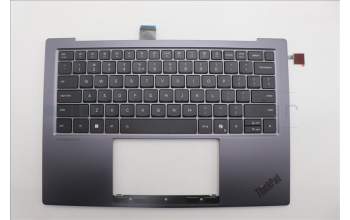 Lenovo 5M11R87935 C-Cover with keyboard, US English Euro, Black/Grey, FingerPrint Reader, WLAN, US