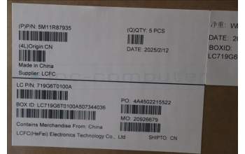 Lenovo 5M11R87935 C-Cover with keyboard, US English Euro, Black/Grey, FingerPrint Reader, WLAN, US