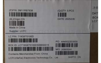 Lenovo 5M11R87938 MECH_ASM GRP_KBD_BZL_GER_WL_BKGY_LTN