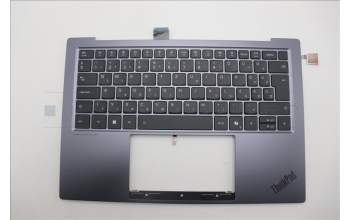Lenovo 5M11R87941 C-Cover with keyboard, Hungarian, Black/Grey, FingerPrint Reader, WLAN, UK